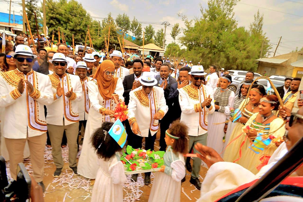 Traditional coffee ceremony during the opening event.