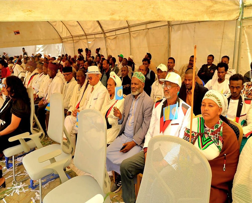 Guests attend the Burayu Mesob opening ceremony.